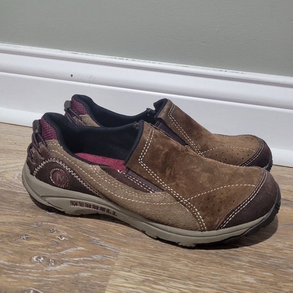 Merrell Kamori Moc Loafer Slip On Shoe Dark Earth Brown Womens Size 7 - Picture 1 of 6